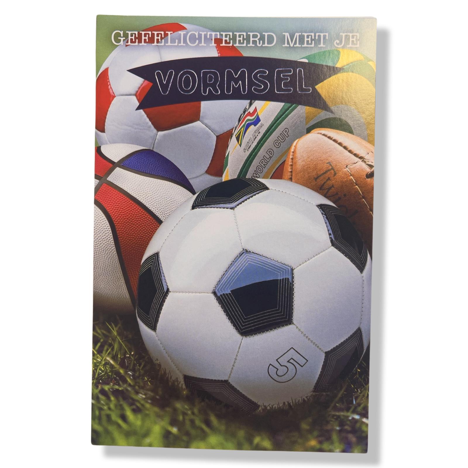 Vormsel Wenskaart Ballen Sport Vormsel Wenskaart Ballen / Sport