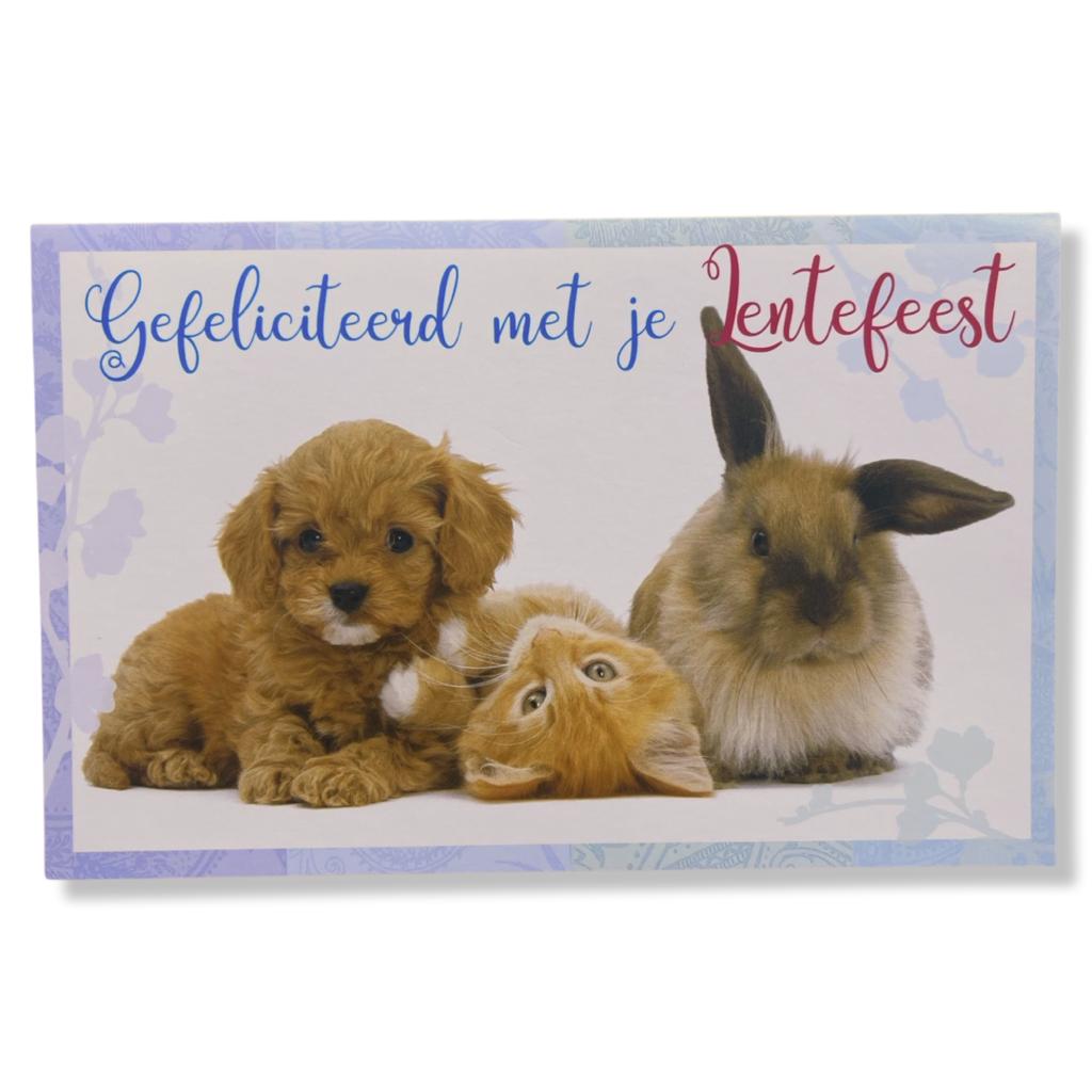 Lentefeest Wenskaart Dieren Lentefeest Wenskaart Dieren