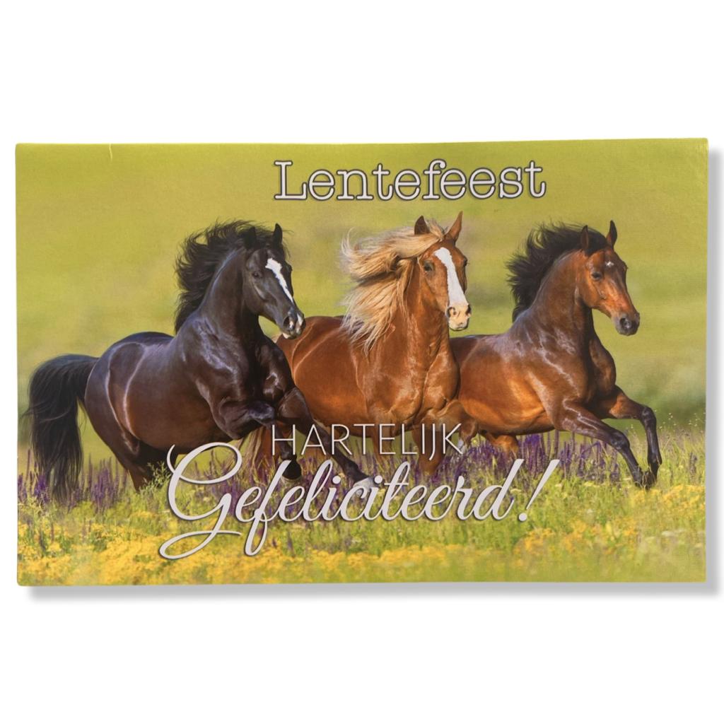 Lentefeest Wenskaart Paarden Lentefeest Wenskaart Paarden