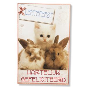 Lentefeest Wenskaart Konijntjes