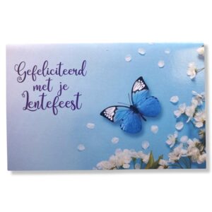 Lentefeest Wenskaart Vlinder
