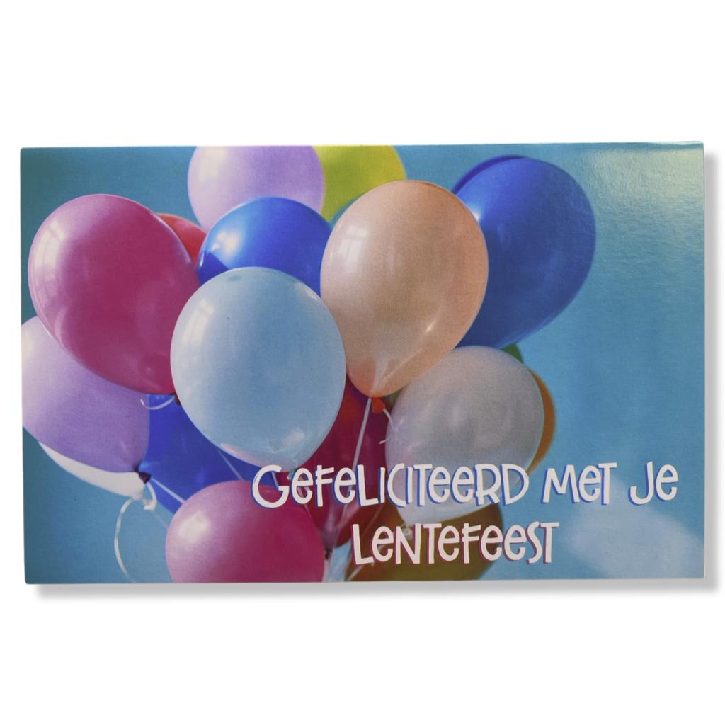 Lentefeest Wenskaart Ballonnen Lentefeest Wenskaart Ballonnen