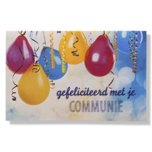 Communie wenskaart Ballonnen