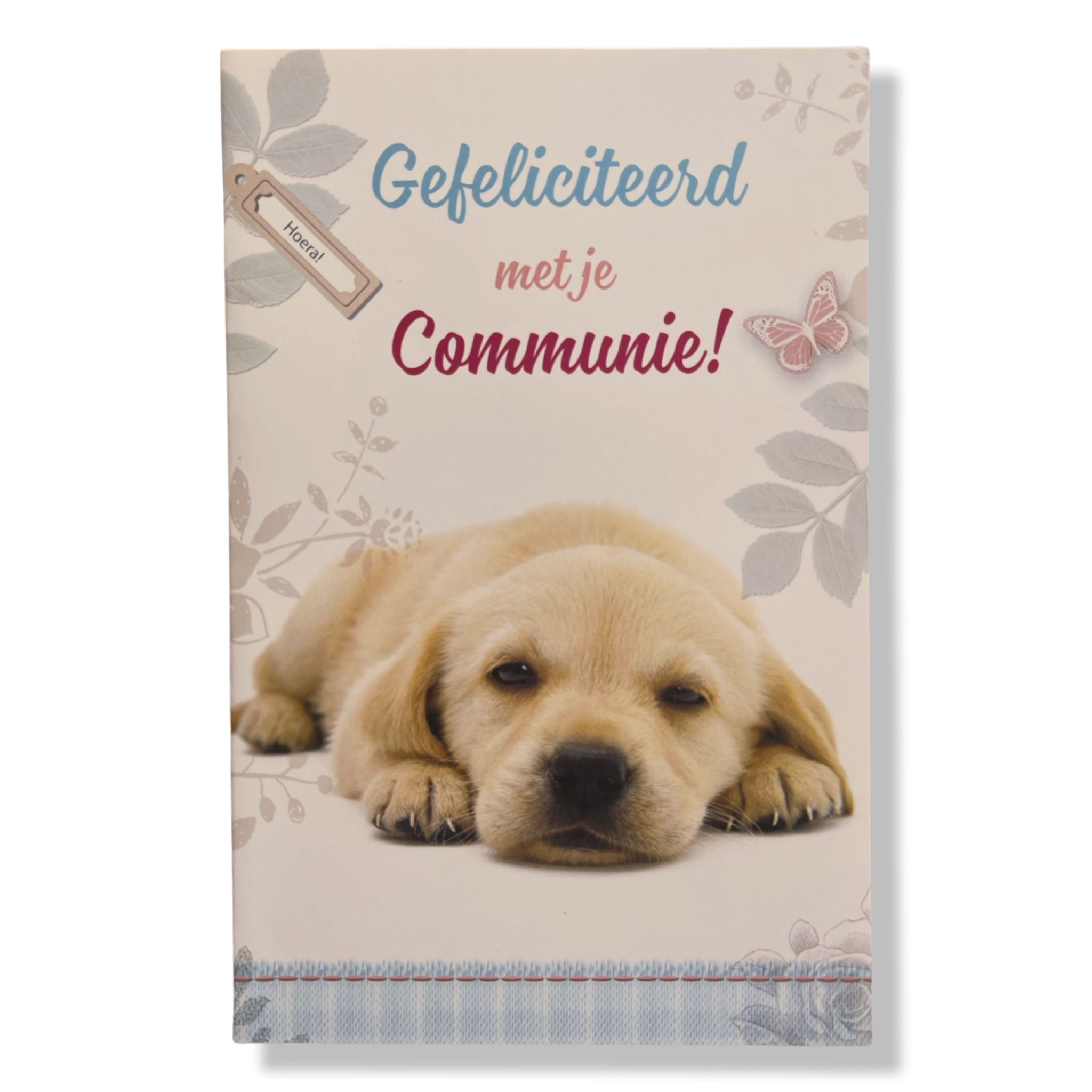 Communie Wenskaart puppie Communie Wenskaart Puppie