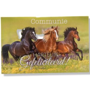 Communie Wenskaart Paarden