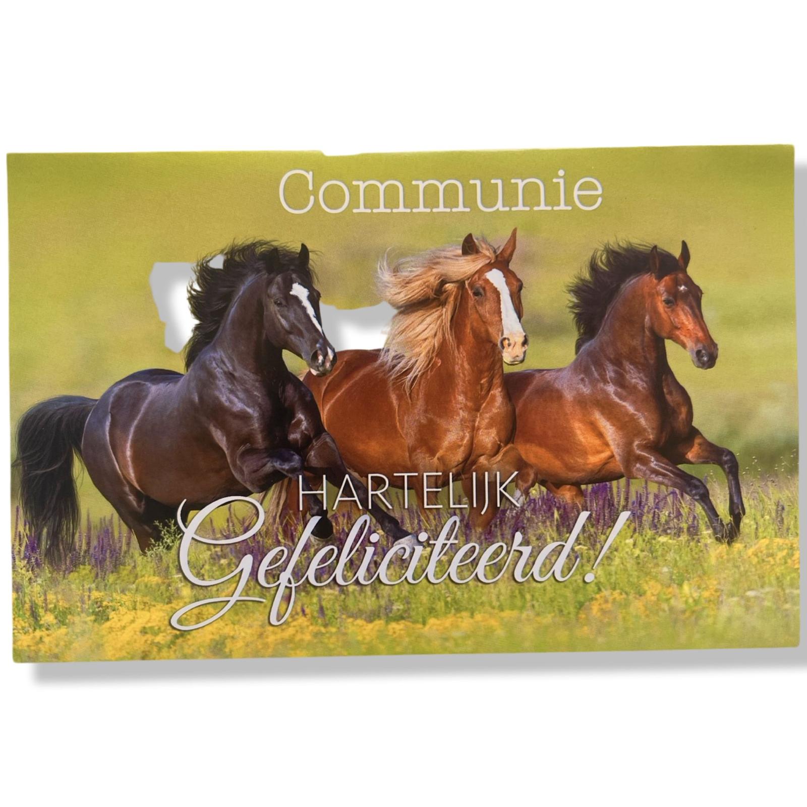 Communie Wenskaart Paarden Communie Wenskaart Paarden