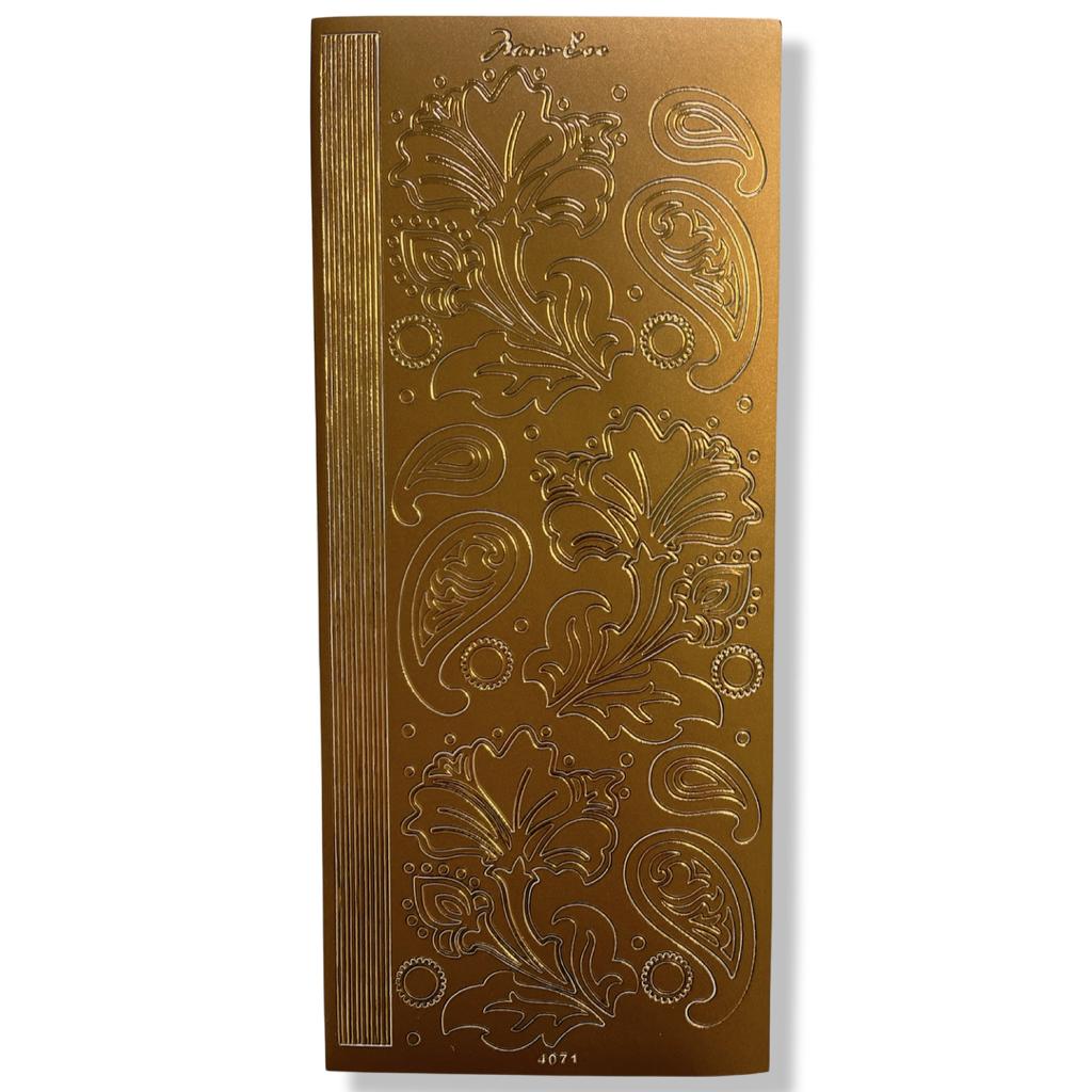 Peel off Stickervel Brons Bloemen Peel off Stickervel Brons Bloemen