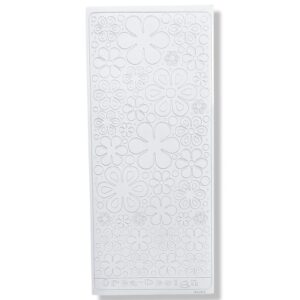 Peel-off Stickervel Wit Bloemen