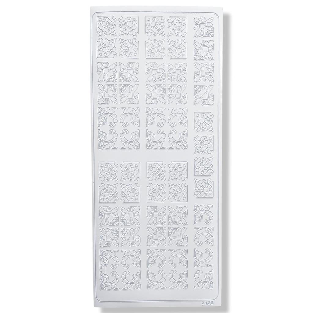 Peel-off Stickervel Wit Kleine hoekjes Peel-off Stickervel Wit Kleine hoekjes