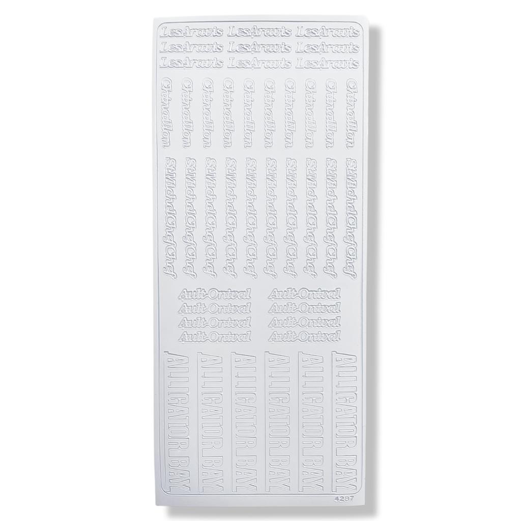Peel-off Stickervel Wit Alligator Bay Peel-off Stickervel Wit Alligator Bay