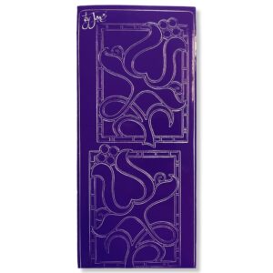 Peel-off Stickervel Paars Bloemen
