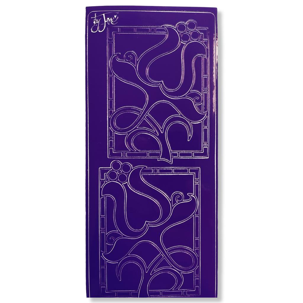 Peel-off Stickervel Paars Bloemen Peel-off Stickervel Paars Bloemen