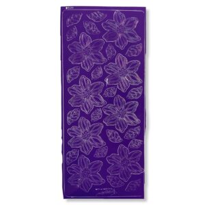 Peel-off Stickervel Paars Bloemen