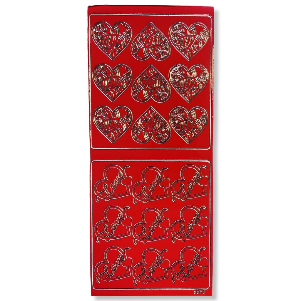 Peel-off Stickervel Rood Harten Love Peel-off Stickervel Rood Harten Love