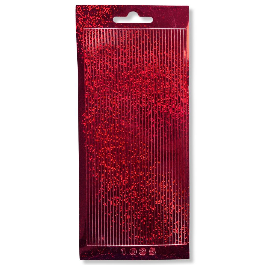 Peel-off Stickervel Rood Randjes Recht Peel-off Stickervel Rood Randjes Recht
