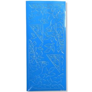 Peel-off Stickervel Blauw Hoekjes