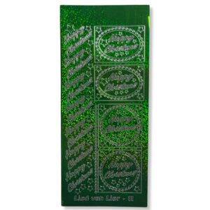 Peel-off Stickervel Groen Happy Chistmas