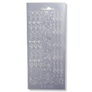 Peel-off Stickervel Zilver Kerst Randjes