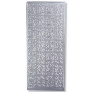 Peel-off Stickervel Zilver Hoekjes