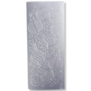Peel-off Stickervel Zilver Kerstballen