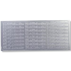 Peel-off Stickervel Zilver Frohe Weihnachten