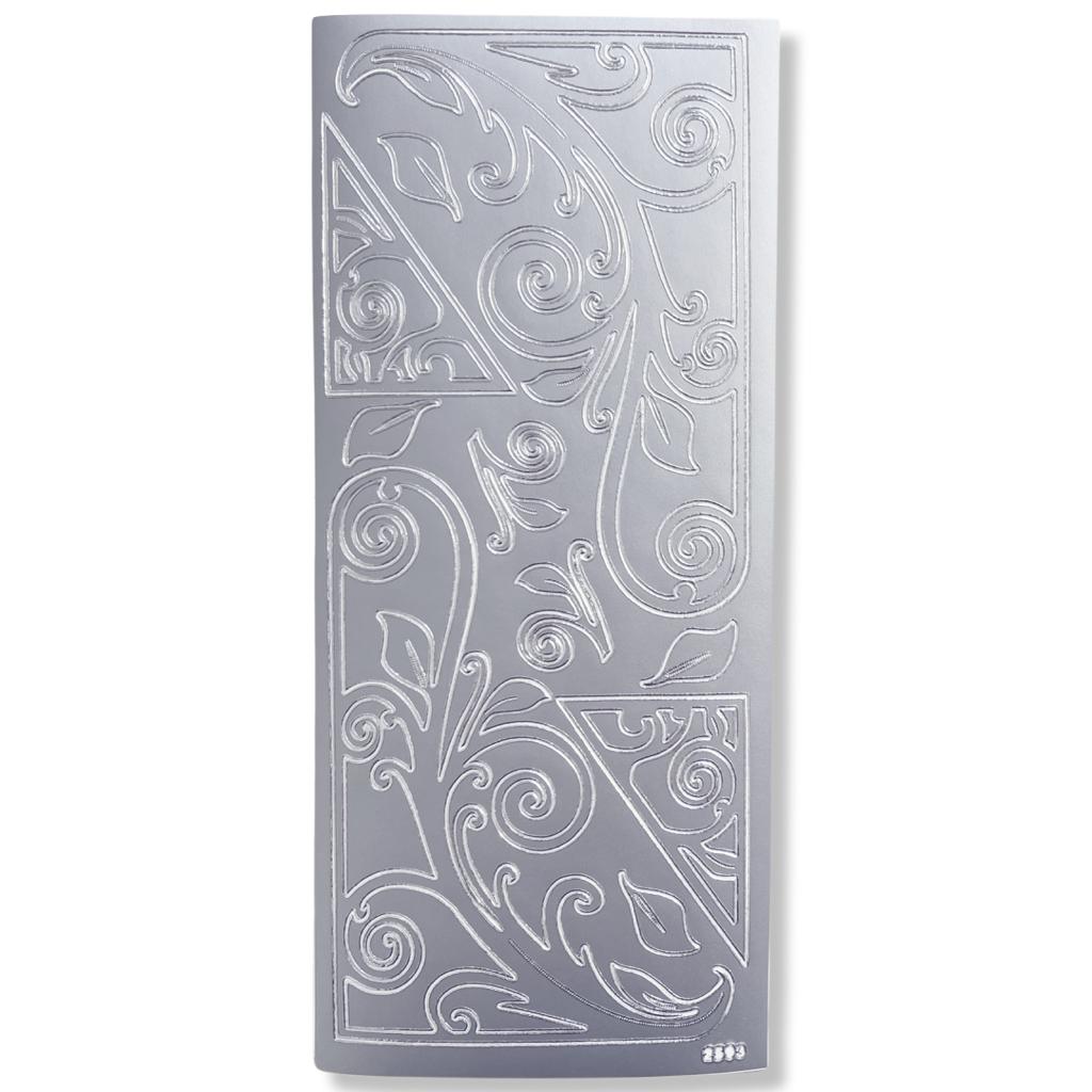 Peel-off Stickervel Zilver Hoekjes Peel-off Stickervel Zilver Hoekjes
