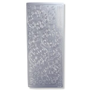 Peel-off Stickervel Zilver Kerstballen