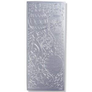 Peel-off Stickervel Zilver Kerstballen
