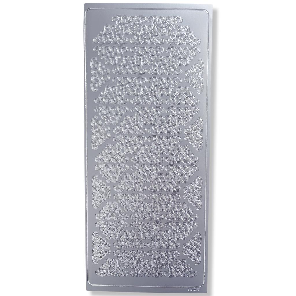 Peel-off Stickervel Zilver Hoekjes Peel-off Stickervel Zilver Hoekjes