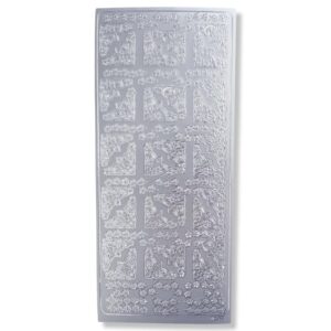 Peel-off Stickervel Zilver Hoekjes