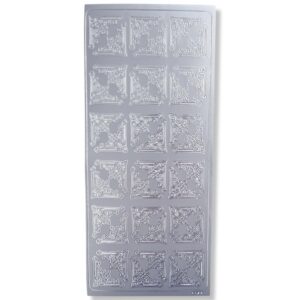 Peel-off Stickervel Zilver Hoekjes