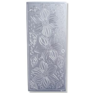 Peel-off Stickervel Zilver Bloemen