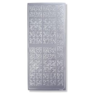 Peel-off Stickervel Zilver Hoekjes
