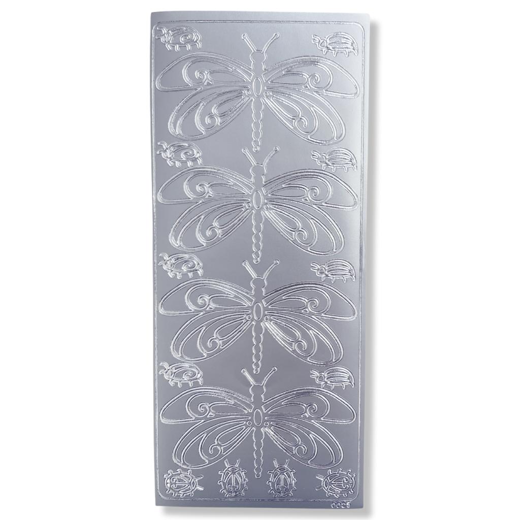 Peel-off Stickervel Zilver Libelle Peel-off Stickervel Zilver Libelle