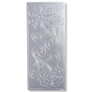 Peel-off Stickervel Zilver Bloemen