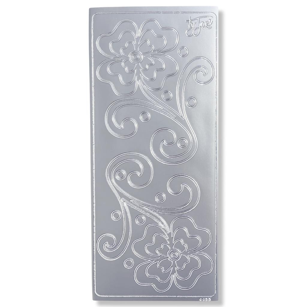 Peel-off Stickervel Zilver Bloemen Peel-off Stickervel Zilver Bloemen