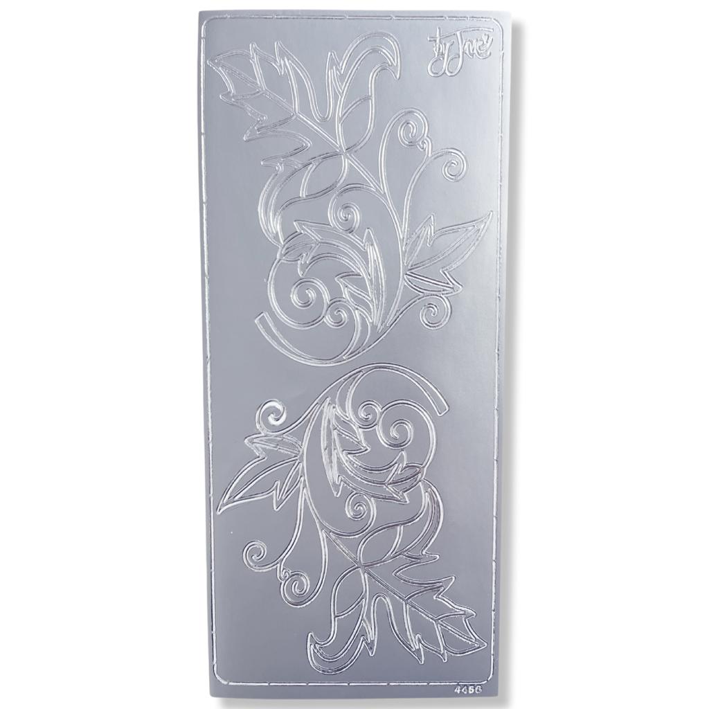 Peel-off Stickervel Zilver Bloemen Peel-off Stickervel Zilver Bloemen