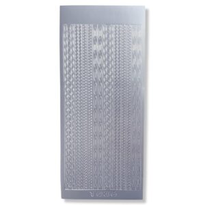 Peel-off Stickervel Zilver Randjes
