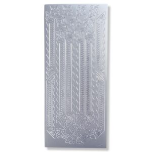 Peel-off Stickervel Zilver Randjes en Hoekjes