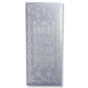 Peel-off Stickervel Zilver Randjes en Hoekjes