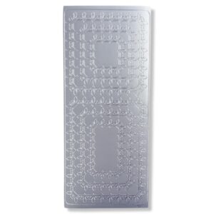 Peel-off Stickervel Zilver Randjes en Hoekjes