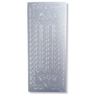 Peel-off Stickervel Zilver Randjes en Hoekjes