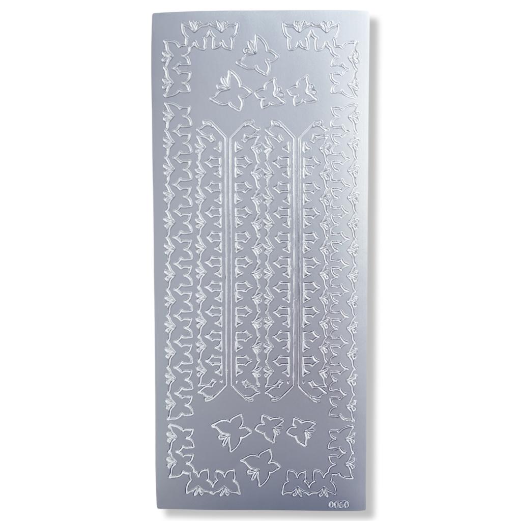 Peel-off Stickervel Zilver Randjes en HoekjesPeel-off Stickervel Zilver Randjes en Hoekjes Peel-off Stickervel Zilver Randjes en Hoekjes