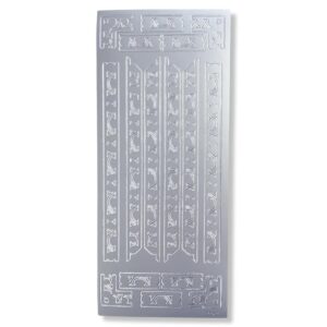 Peel-off Stickervel Zilver Randjes en Hoekjes