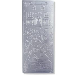 Peel-off Stickervel Zilver Kerst Figuren