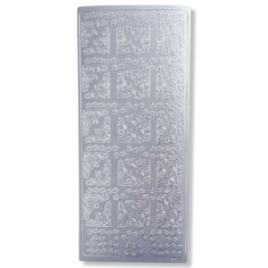 Peel-off Stickervel Zilver Hoekjes