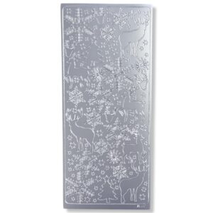 Peel-off Stickervel Zilver Kerstfiguren