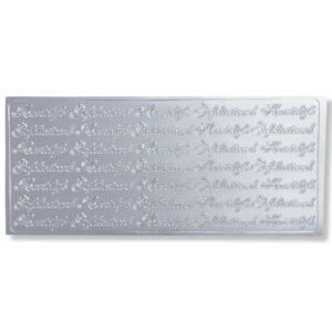 Peel-off Stickervel Zilver Hartelijk Gefeliciteerd