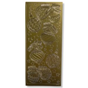 Peel-off stickervel Goud Kerstballen