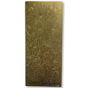 Peel-off stickervel Goud Kerstfiguren